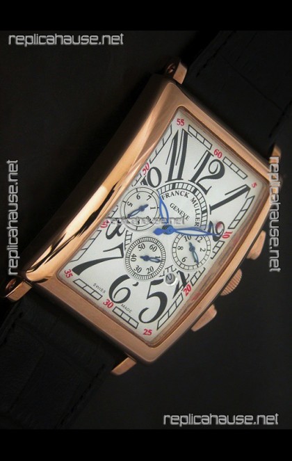 Franck Muller Long Island Japanese Replica Watch in White Dial