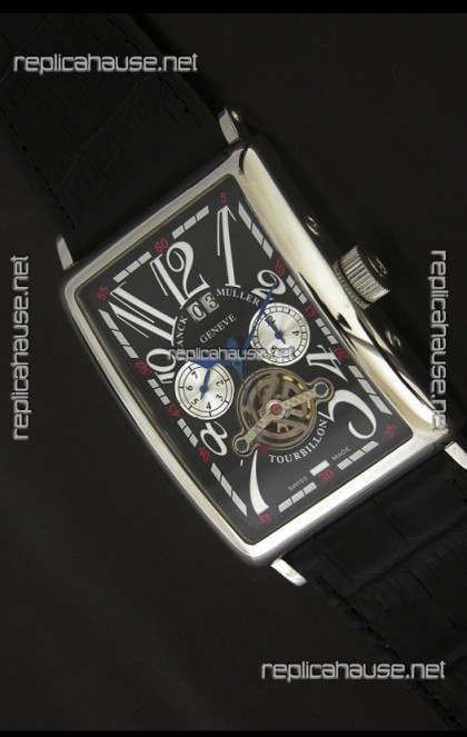 Franck Muller Tourbillon Japanese Replica Watch in Black Dial