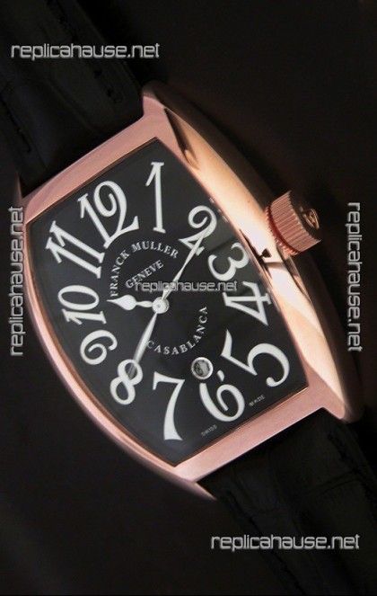 Franck Muller Crazy Hours Japanese Replica Watch in Black Dial