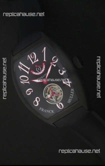 Franck Muller Tourbillon Japanese Replica Watch in Black Dial