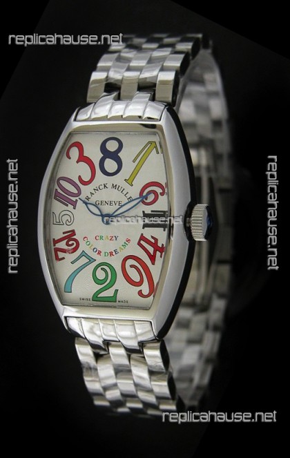 Franck Muller Crazy Color Dreams Japanese Replica Watch in White Dial