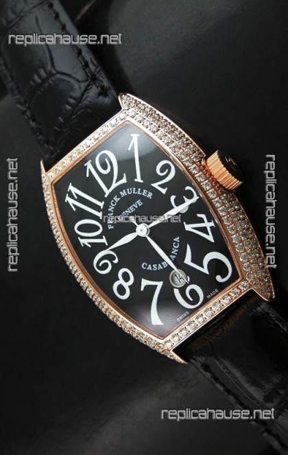 Franck Muller Casa Blanc Japanese Replica Watcha in Black Dial