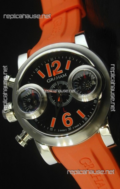 Graham Chronograph Swordfish Swiss Replica Watch in Orange Strap