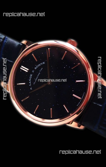 A.Lange Sohne Saxonia Thin Pink Gold Swiss Replica Watch 
