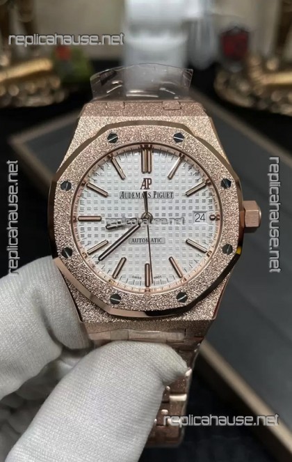 Audemars Piguet Royal Oak 37MM Frosted Casing Watch in 3120 Movement - 1:1 Mirror Replica