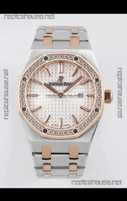 Audemars Piguet Royal Oak 33MM Two Tone Casing White Dial 1:1 Mirror Replica Watch