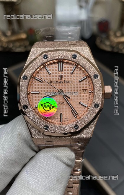 Audemars Piguet Royal Oak 37MM Frosted Casing Watch in 3120 Movement - 1:1 Mirror Replica