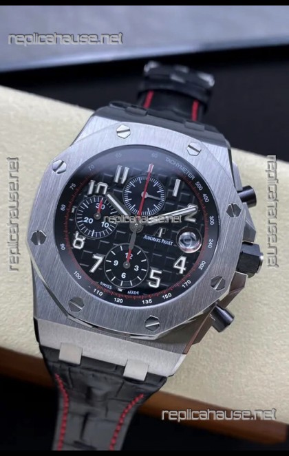 Audemars Piguet Royal Oak Offshore Black Dial Chronograph 1:1 Mirror Replica Watch - 904L Steel