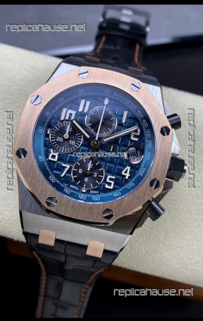 Audemars Piguet Royal Oak Offshore Blue Dial Chronograph 1:1 Mirror Replica Watch - 904L Steel