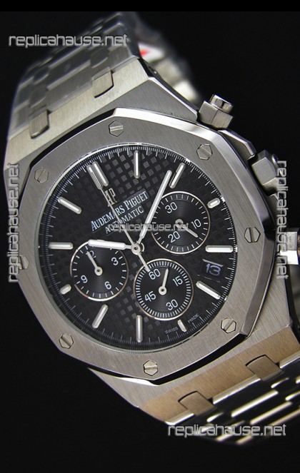 Audemars Piguet Royal Oak Chronograph Black Dial Swiss Quartz Replica Watch  - 41MM