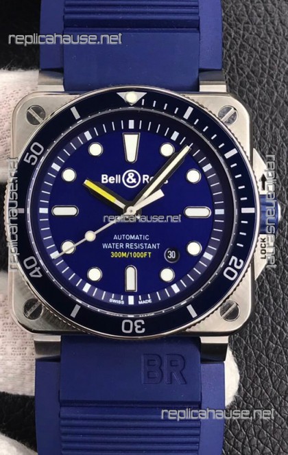 Bell & Ross BR03-92 Diver Stainless Steel Blue Dial Swiss Replica Watch 1:1 Mirror Replica