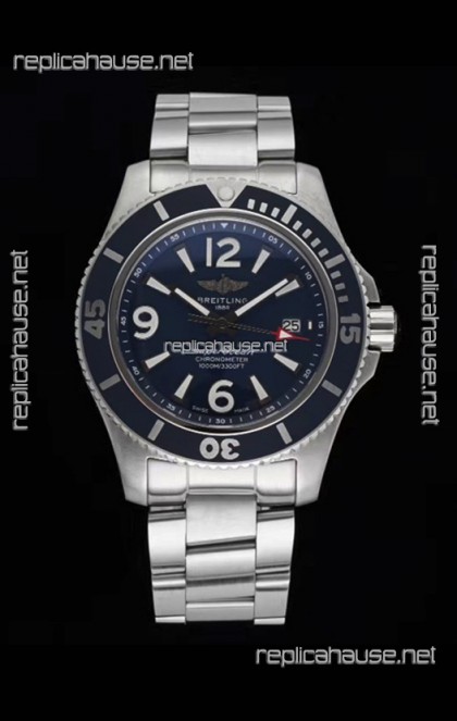 Breitling Superocean Automatic 44 Steel - Navy Blue Dial 1:1 Mirror Replica