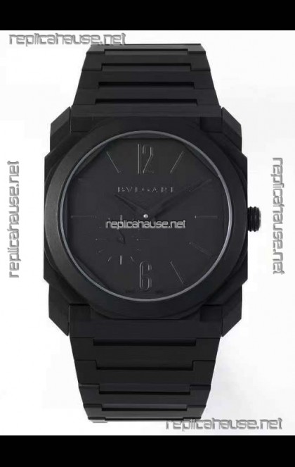 Bvlgari Octo Finissmo Edition 1:1 Mirror Replica Sandblasted DLC Coated Casing