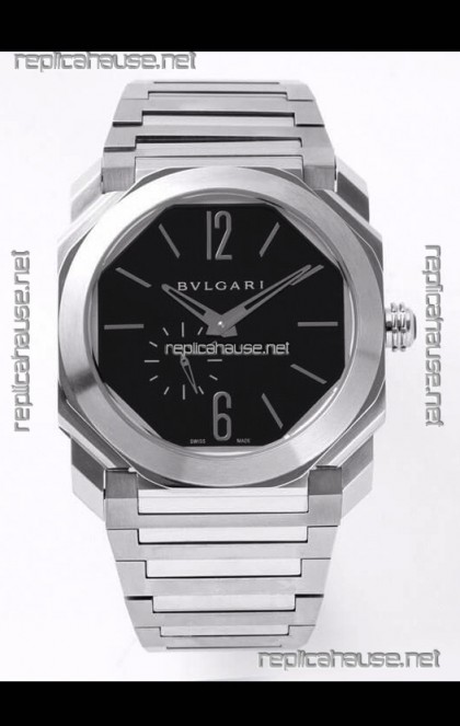 Bvlgari Octo Finissmo Edition 1:1 Mirror Replica 904L Stainless Steel Casing Black Dial