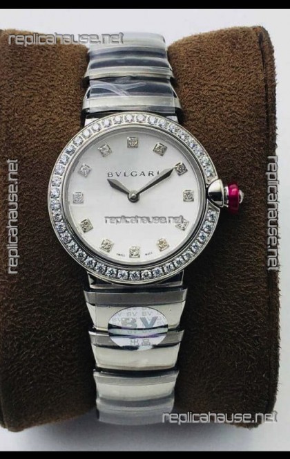 Bvlgari LVCEA Edition Watch in Stainless Steel White Dial - 1:1 Mirror Replica