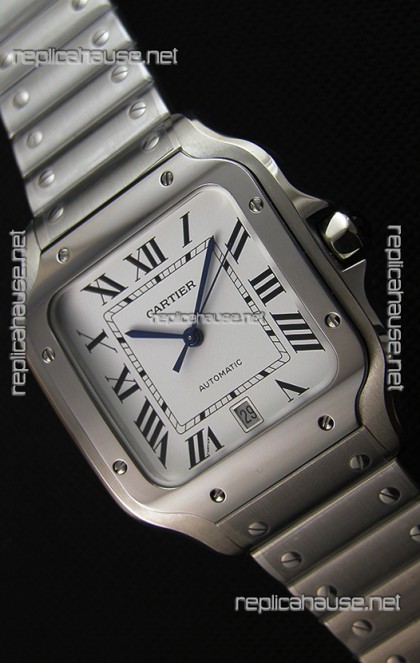 Cartier Santos De Cartier 1:1 Mirror Replica - 36MM Stainless Steel Watch 