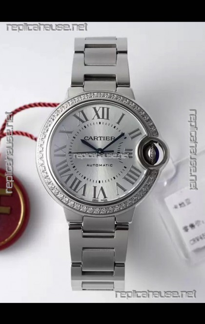 Ballon De Cartier Swiss Automatic 1:1 Mirror Quality 33MM in Steel Casing