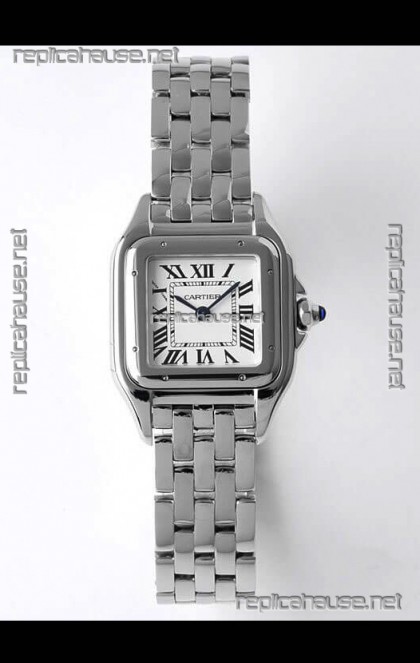 Cartier PANTHERE Edition 22MM 1:1 Mirror Quality Swiss Replica Watch in White Dial - Diamonds Bezel