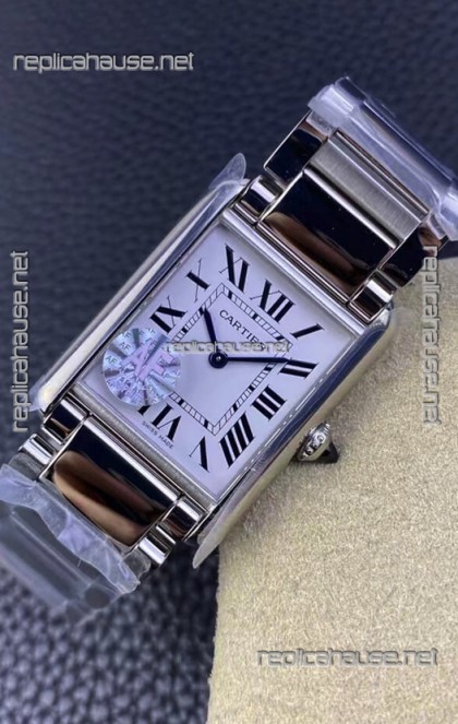 Cartier Tank Solo Swiss Quartz Watch in Stainless Steel Casing - 25.5MM Wide  1:1 Mirror Replica