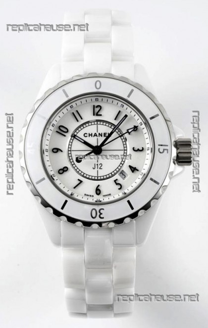 Chanel J12 Ladies White Ceramic Casing Watch 1:1 Mirror Replica Watch 