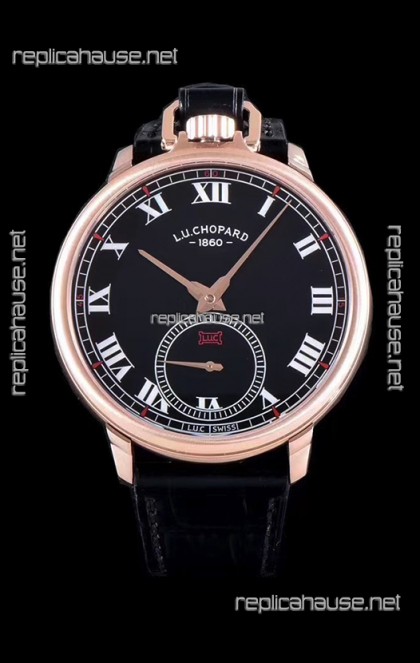 Chopard Louis-Ulysse The Tribute Rose Gold Black Dial Swiss Watch