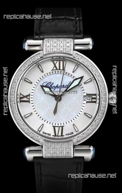 Chopard Imperiale White Dial Swiss Automatic Replica Watch in 904L Steel 