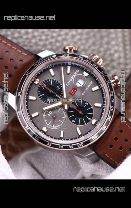 Chopard Classic Racing Chronograph 1:1 Mirror Replica Watch in Steel Casing - Grey Dial 