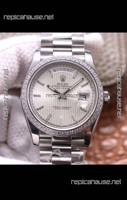 Rolex Day Date Presidential 904L Steel 40MM - Steel Dial 1:1 Mirror Quality Watch