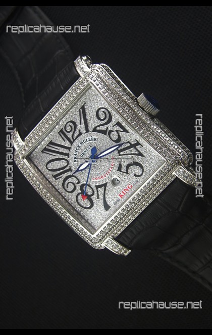 Franck Muller Conquistador King Automatic Swiss Replica Watch in Stainless Steel