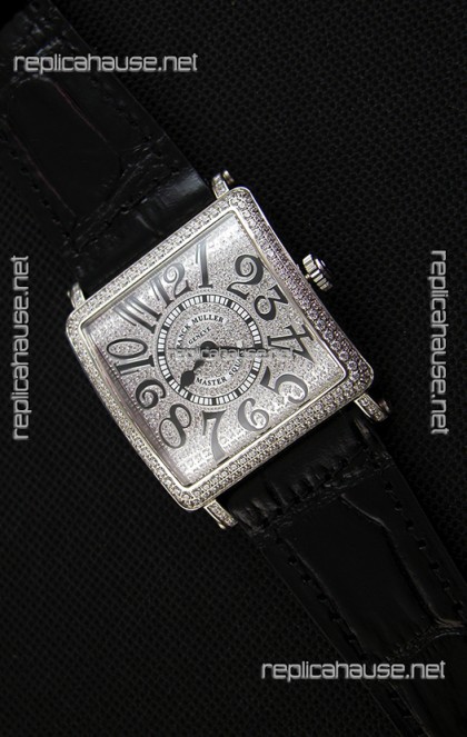 Franck Muller Master of Sqaure Ladies Quartz Replica Watch in Steel Case