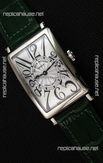 Franck Muller Long Island Ladies Replica Watch in Swiss Quartz Movement Green Strap 