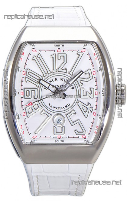 Franck Muller Vanguard Yachting V45 Stainless Steel Casing Rubber Clad Strap Swiss Replica Watch 