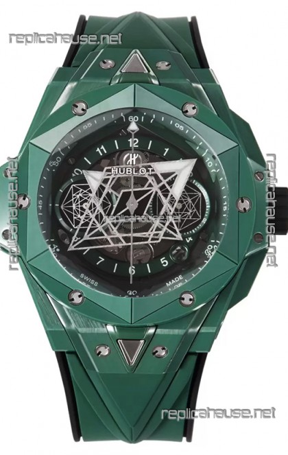 Hublot Big Bang UNICO Sang Bleu II Green Ceramic 1:1 Mirror Quality Swiss Replica Watch