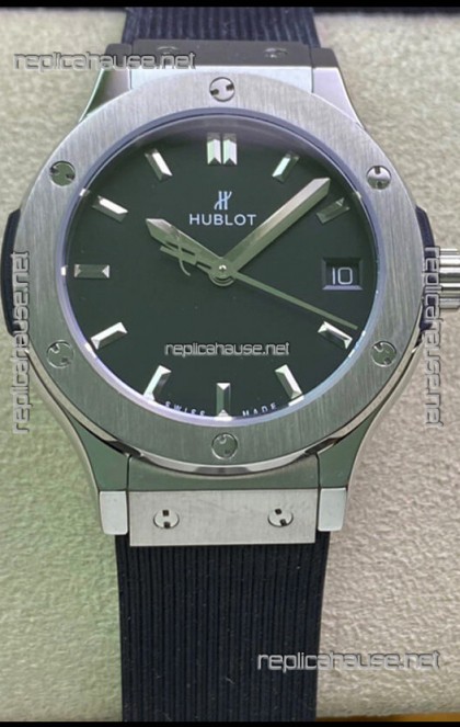 Hublot Classic Fusion Stainless Steel 33MM Black Dial Swiss Quartz Movement Watch 1:1 Mirror Quality