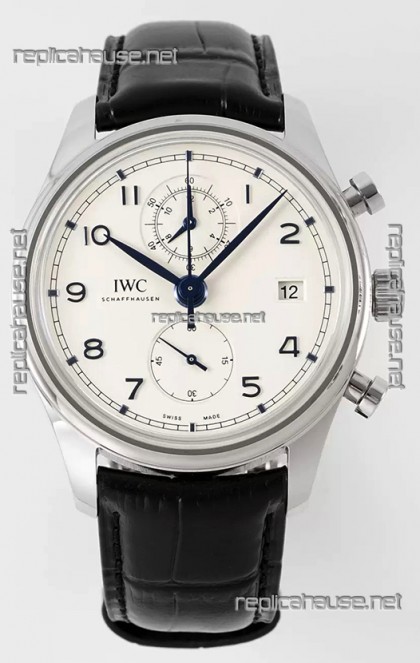 IWC Portugieser Chronograph Classic IW390302 White Dial Swiss Replica Watch