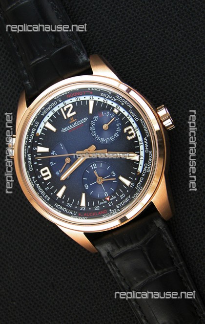 Jaeger-LeCoultre Polaris Geographic Pink Gold Swiss Replica Watch - 904847J