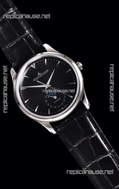 Jaeger LeCoultre Master Ultra Thin Moon Stainless Steel 1:1 Mirror Replica Watch 