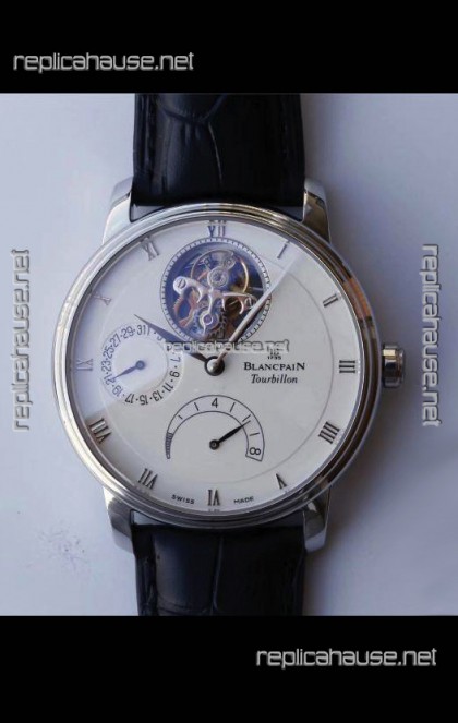 Blancpain Villeret 8 Jours Tourbillon Swiss Edition 1:1 Mirror Replica Watch - White Dial 