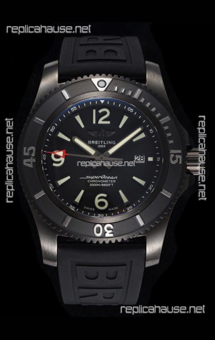 Breitling Superocean Automatic 46 Black Steel - Black Dial in DLC Coated Casing 