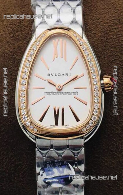 Bvlgari Serpenti Seduttori Edition Watch in Stainless Steel - Rose Gold Bezel 1:1 Mirror Replica