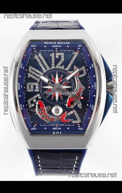 Franck Muller Vanguard KOI V45 YT SC DT AC BL KOI 2 Swiss Replica Watch 