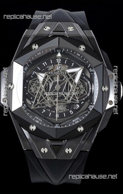 Hublot Big Bang UNICO Sang Bleu II Black Ceramic 1:1 Mirror Quality Swiss Replica Watch 