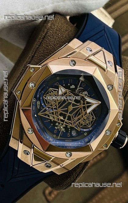 Hublot Big Bang UNICO Sang Bleu II Rose Gold 1:1 Mirror Quality Swiss Replica Watch 