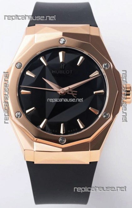 Hublot Classic Fusion Orlinski King Gold 40MM Edition Black Dial Swiss Replica Watch