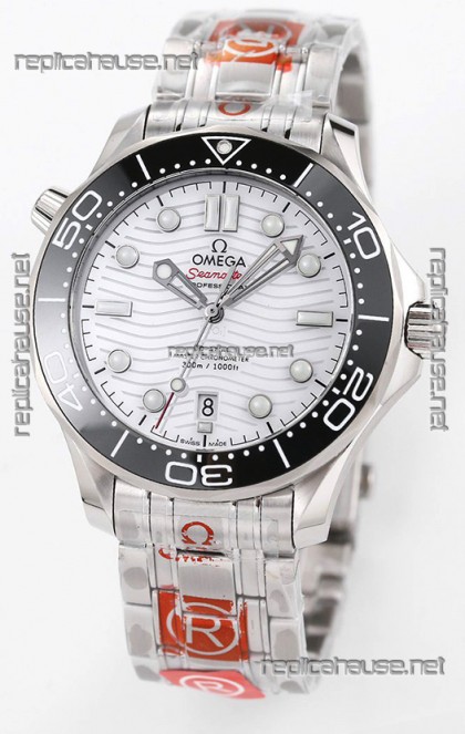 Omega Seamaster 300M Master Chronometer White Swiss 904L Steel 1:1 Mirror Replica Watch