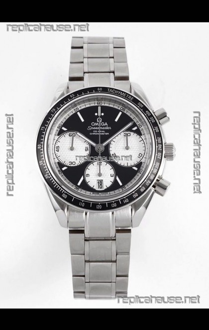 Omega Speedmaster Racing 904L Steel Chronograph 1:1 Mirror Replica in Black Dial