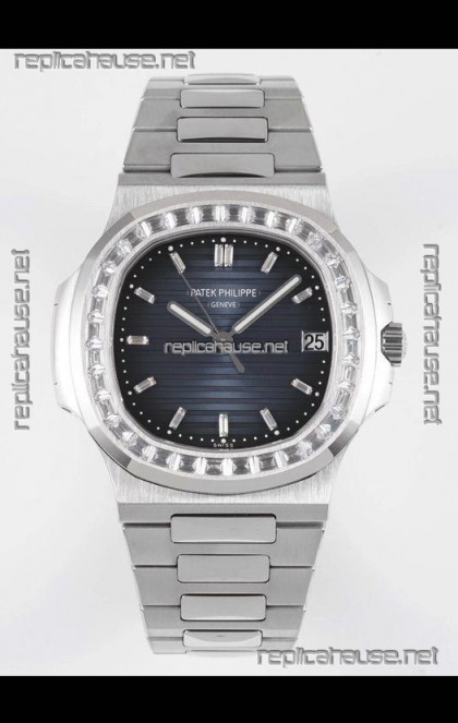 Patek Philippe Nautilus 5711/1A Blue Dial 1:1 Mirror Swiss Replica Watch in 904L Steel 