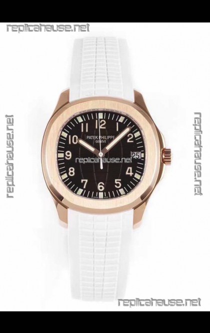 Patek Philippe Aquanaut 5167R Rose Gold 1:1 Mirror Replica Watch - Black Dial