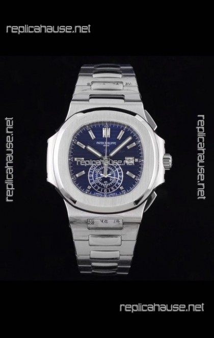 Patek Philippe Nautilus 5980/1A 904L Steel Case in Blue Dial - 1:1 Mirror Replica