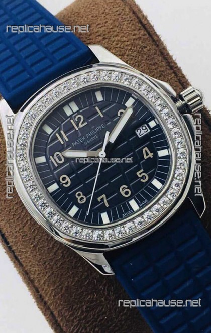 Patek Philippe Aquanaut 5067A Swiss Replica Watch in Stainless Steel Diamonds Bezel 35MM